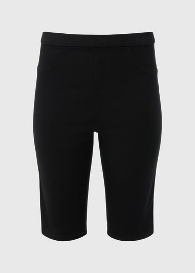 Black Rosie Knee Shorts