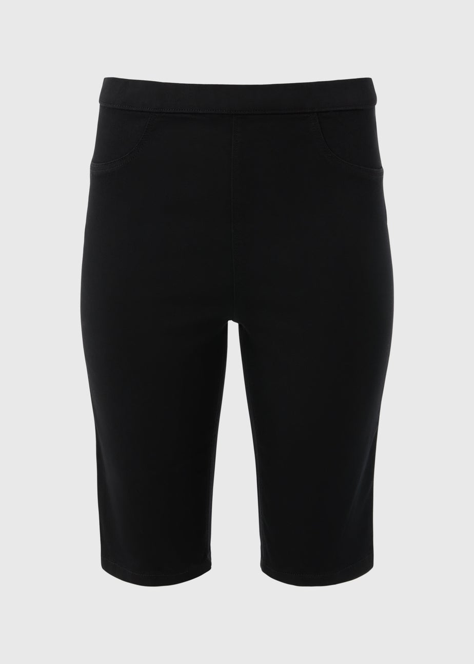 Black Rosie Knee Shorts