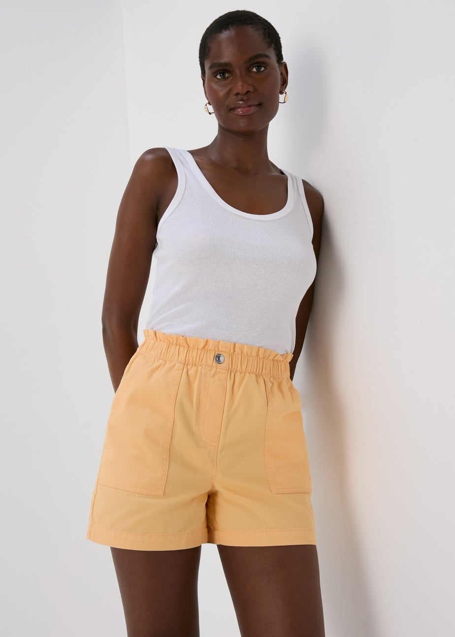 Peach Paperbag Shorts