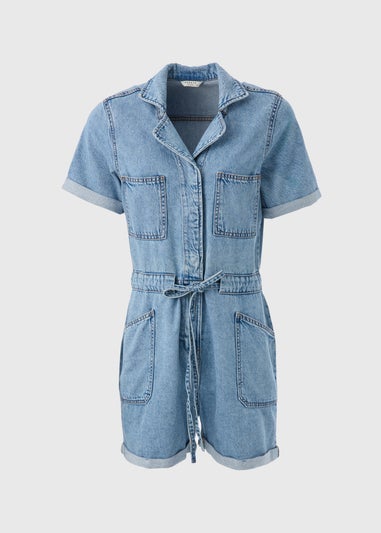 Mid Wash Denim Playsuit
