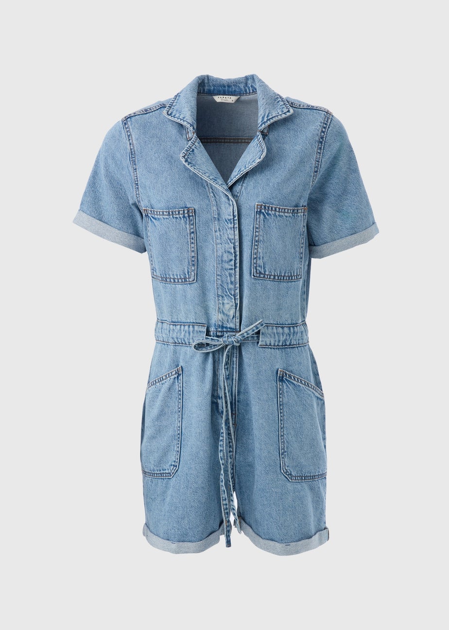 Mid Wash Denim Playsuit