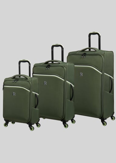 IT Luggage Green Soft Shell Suitcase