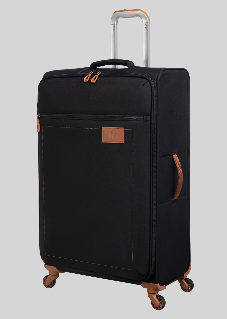 IT Luggage Soft Black Suitcase