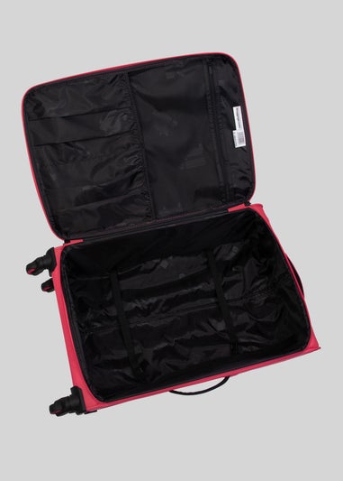 IT Luggage Pink Soft Shell Suitcase