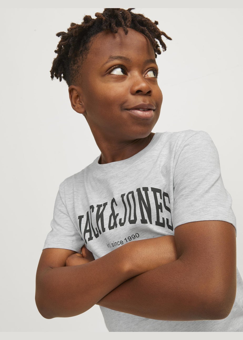 Jack & Jones Boys Grey Crew Neck T-Shirt (6-16yrs)