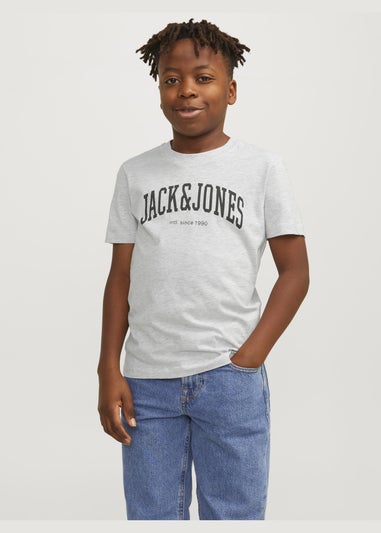 Jack & Jones Boys Grey Crew Neck T-Shirt (6-16yrs)