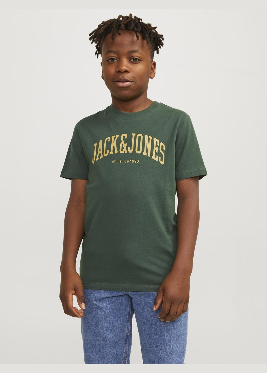 Jack & Jones Boys Green Crew Neck T-Shirt (6-16yrs)