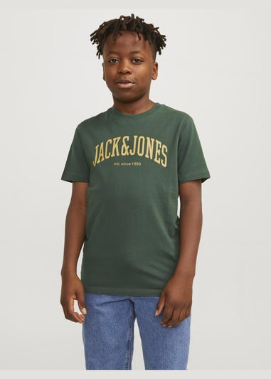 Jack & Jones Boys Green Crew Neck T-Shirt (6-16yrs)