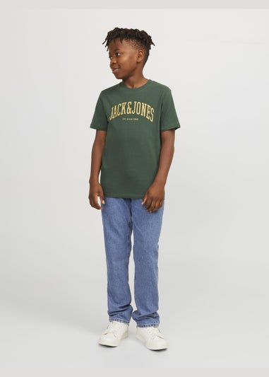Jack & Jones Boys Green Crew Neck T-Shirt (6-16yrs)