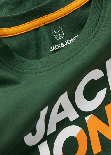 Jack & Jones Junior Green Logo T-Shirt (6-16yrs)