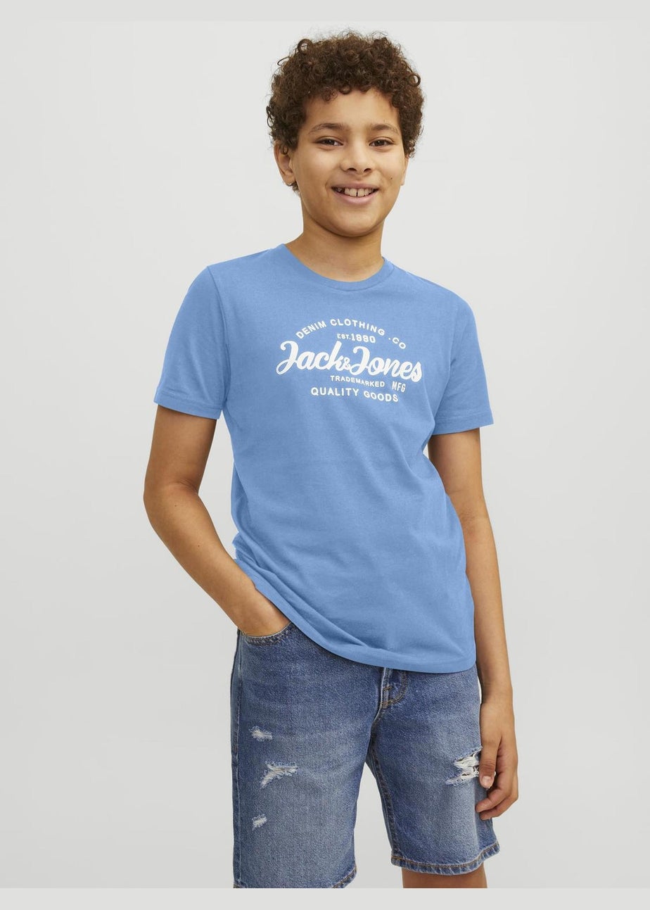 Jack & Jones Boys Blue Forest T-Shirt (6-16yrs)