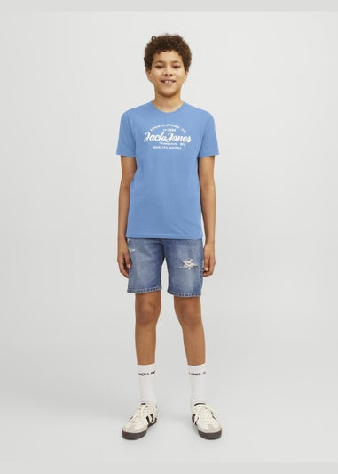 Jack & Jones Boys Blue Forest T-Shirt (6-16yrs)