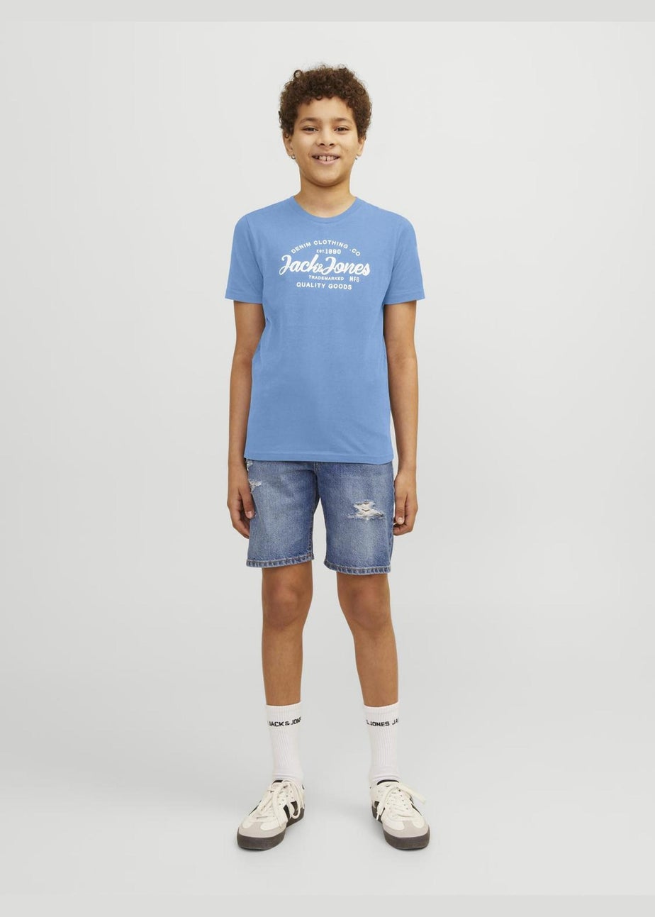 Jack & Jones Boys Blue Forest T-Shirt (6-16yrs)