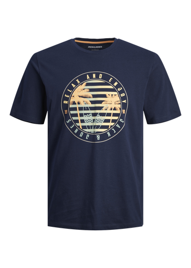 Jack & Jones Navy Summer Vibes Crew Neck T-Shirt (6-16yrs)