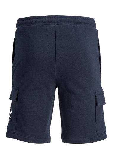 Jack & Jones Boys Navy Cargo Sweat Shorts (8-16yrs)