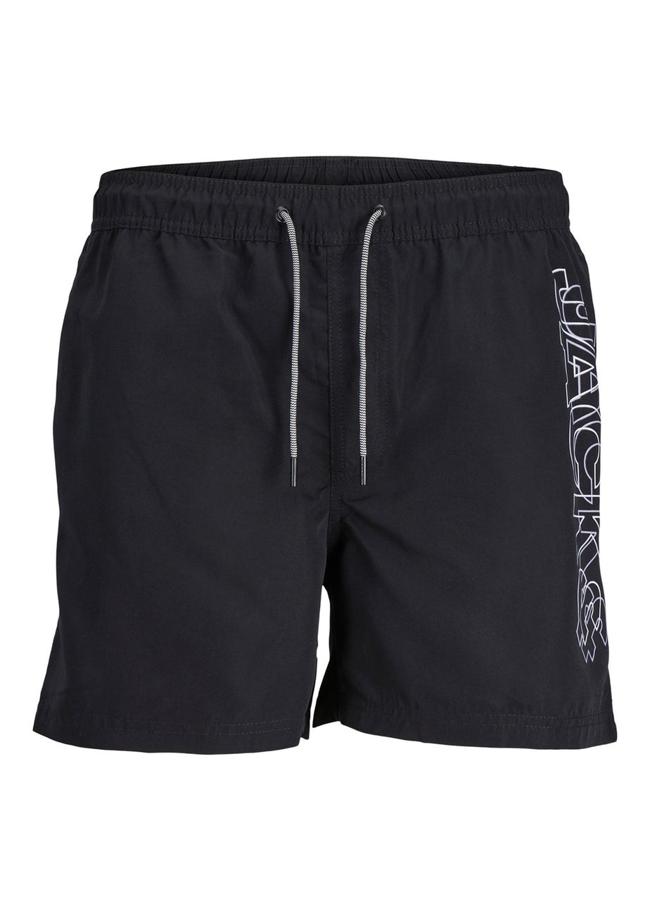 Jack and Jones Boys Black Logo Swim Shorts (8-16yrs)
