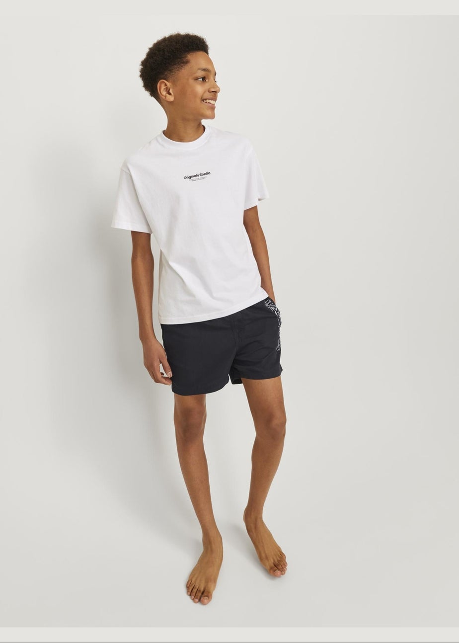 Jack and Jones Boys Black Logo Swim Shorts (8-16yrs)