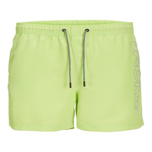 Jack & Jones Boys Green Double Logo Swim Shorts (8-16yrs)