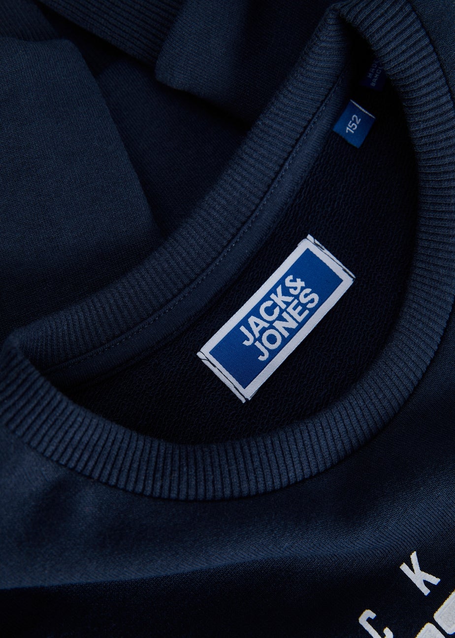 Jack & Jones Navy Varsity Graphic Sweatshirt (10-16yrs)