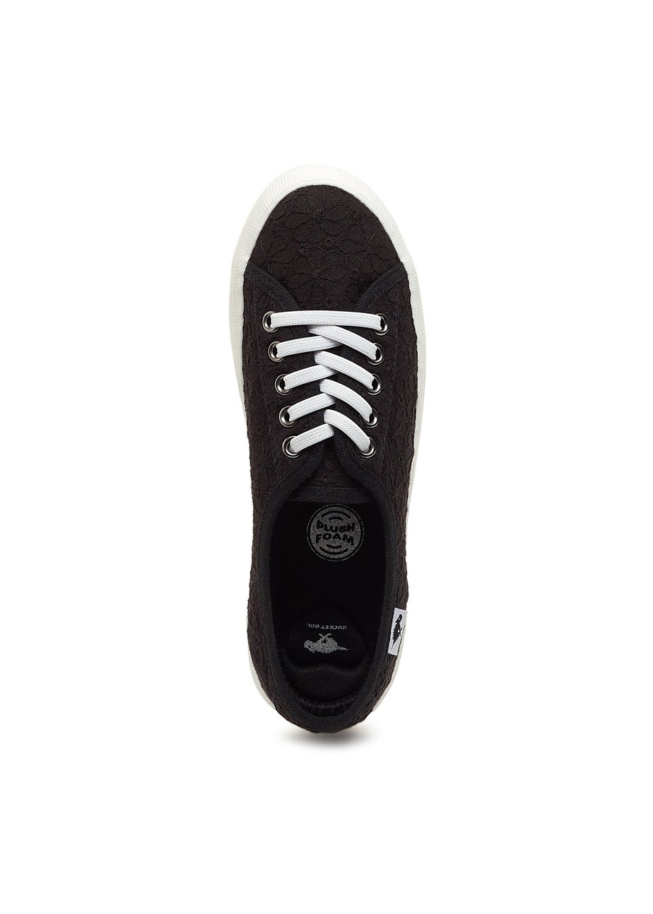 Rocket Dog Black Canvas Trainers