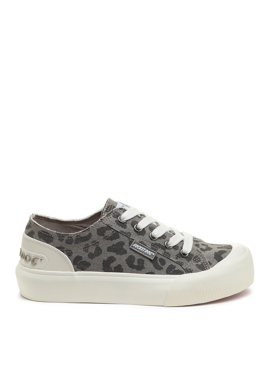 Rocket Dog Grey Leopard Trainers