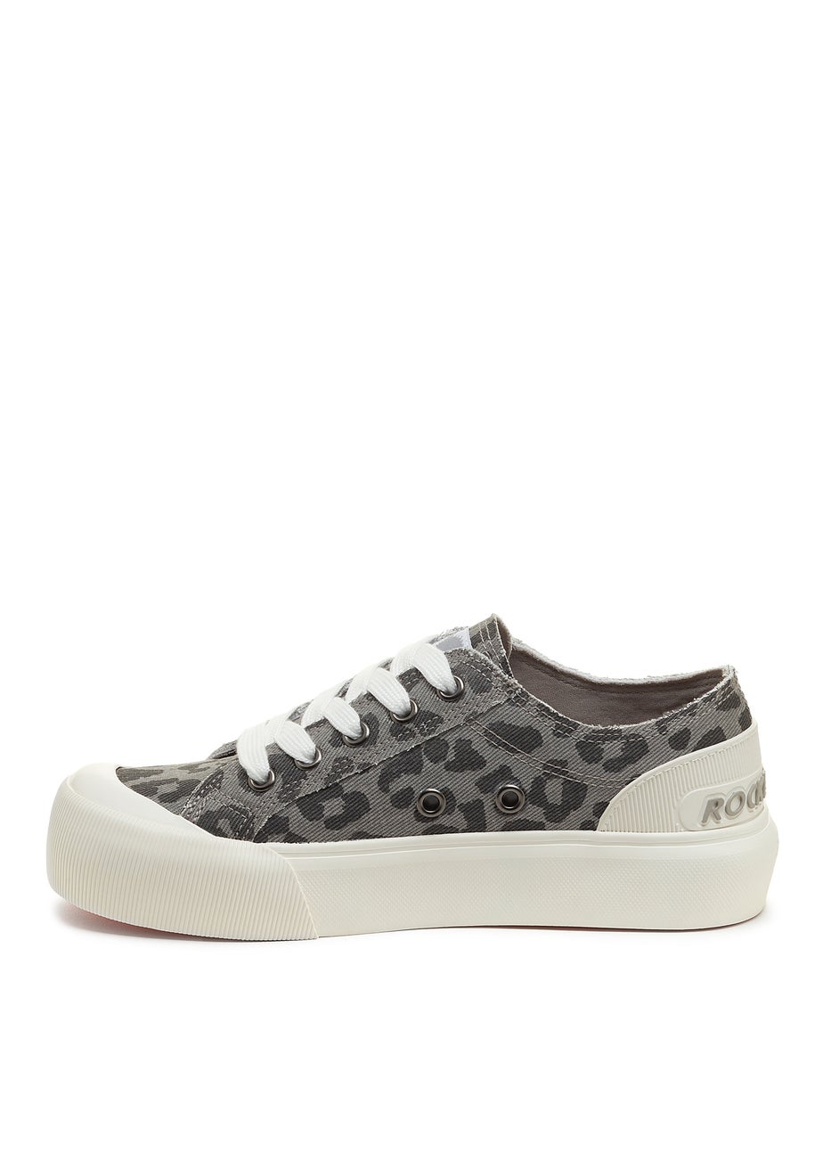 Rocket Dog Grey Leopard Trainers