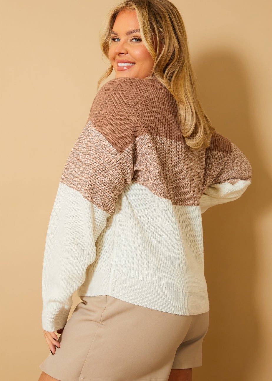In The Style Mocha Tonal Jumper