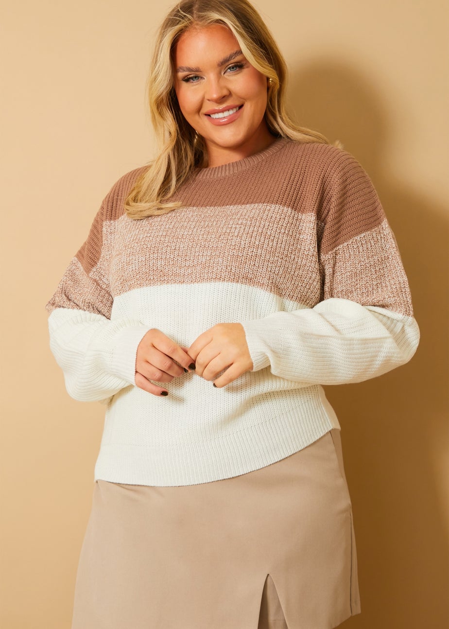 In The Style Mocha Tonal Jumper