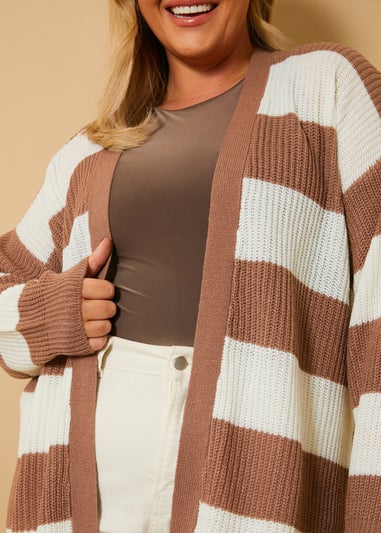 In The Style Mocha Longline Cardigan