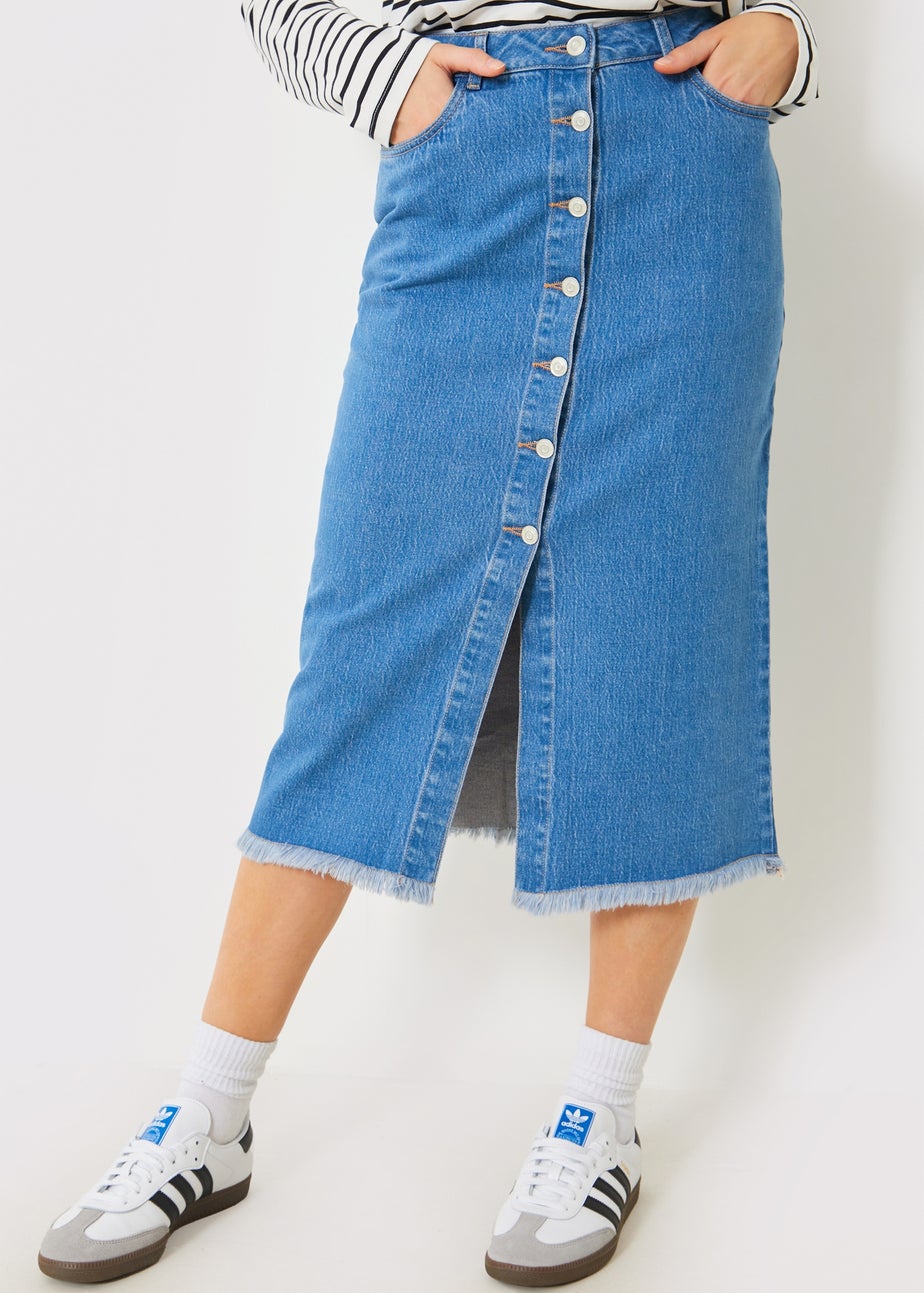 In the Style Jac Jossa Denim Midi Skirt
