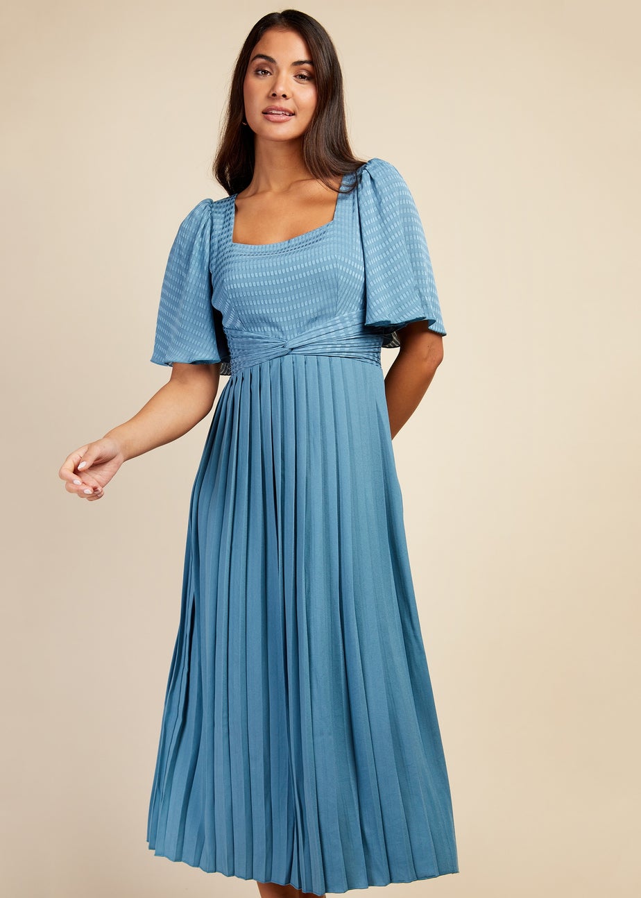 Little Mistress Check and Pleated Hem Midi