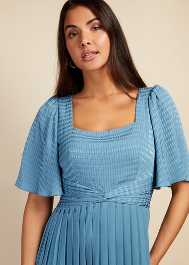 Little Mistress Check and Pleated Hem Midi