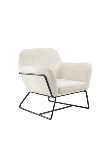 LPD Furniture Charles Armchair Ivory Boucle (765x660x755mm)