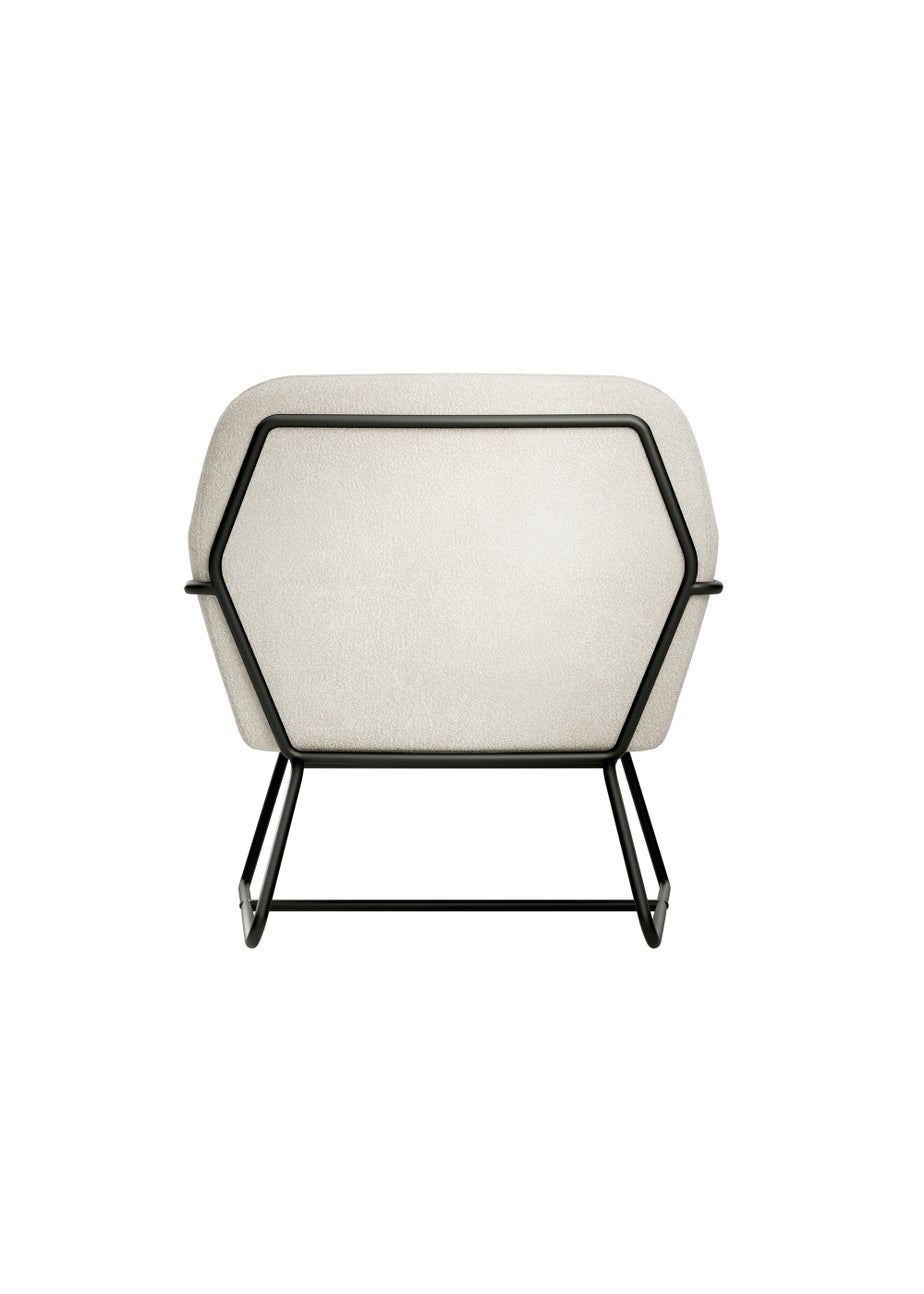 LPD Furniture Charles Armchair Ivory Boucle (765x660x755mm)