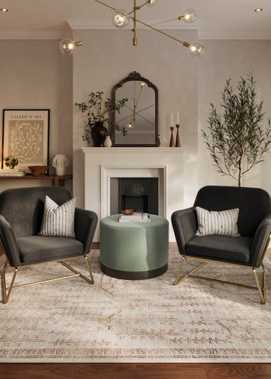 LPD Furniture Charles Armchair Black (765x660x755mm)