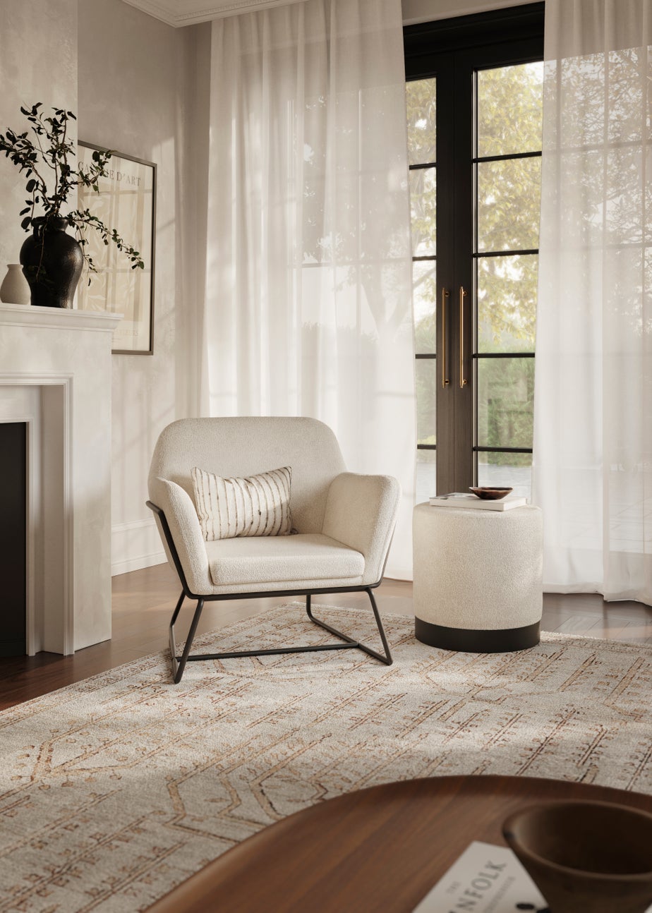 LPD Furniture Charles Armchair Cream (765x660x755mm)