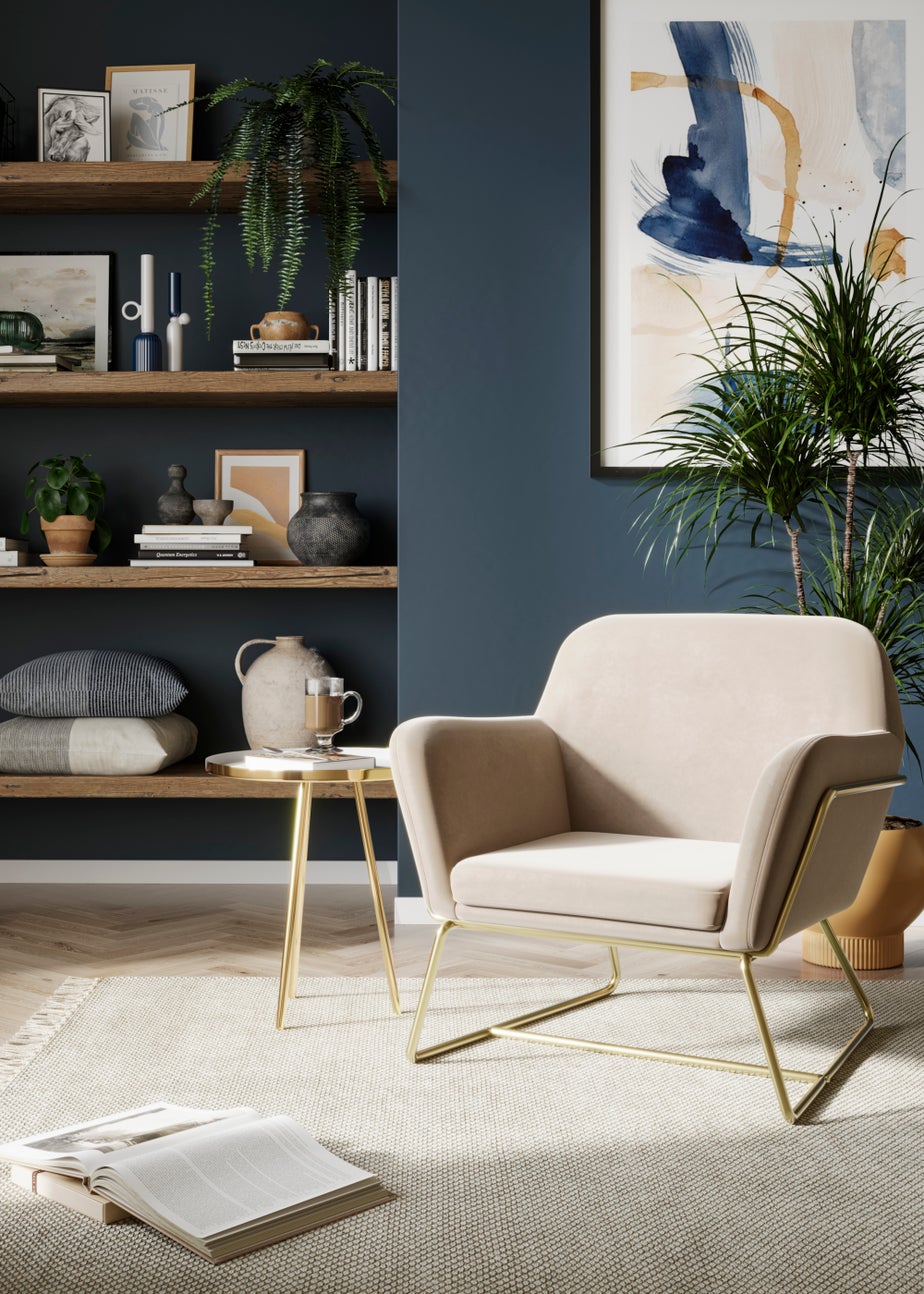 LPD Furniture Charles Armchair Beige (765x660x755mm)