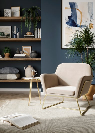 LPD Furniture Charles Armchair Beige (765x660x755mm)