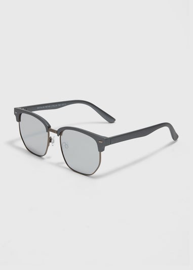 Grey Clubmaster Sunglasses