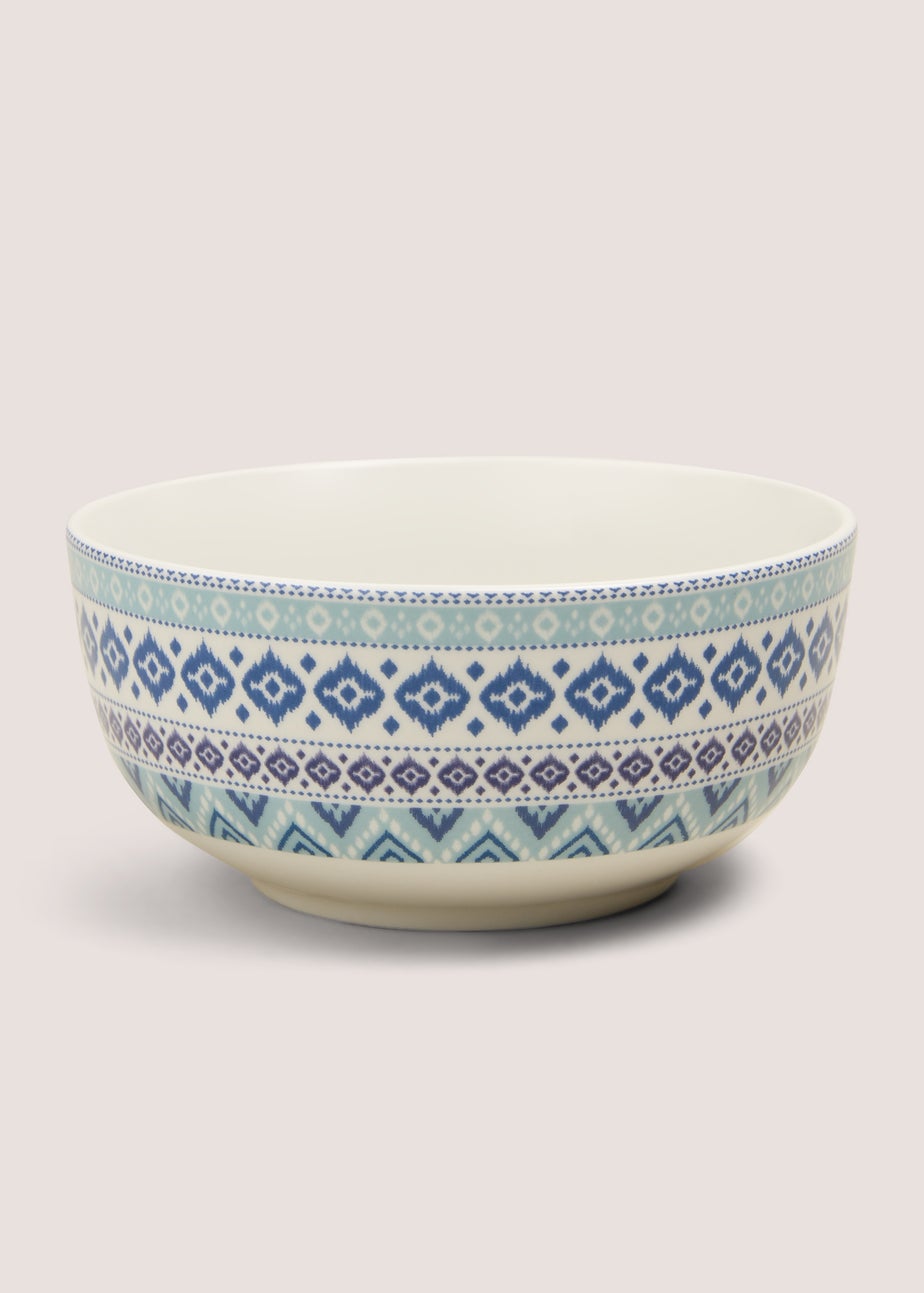 Indigo Geo Design Bowl