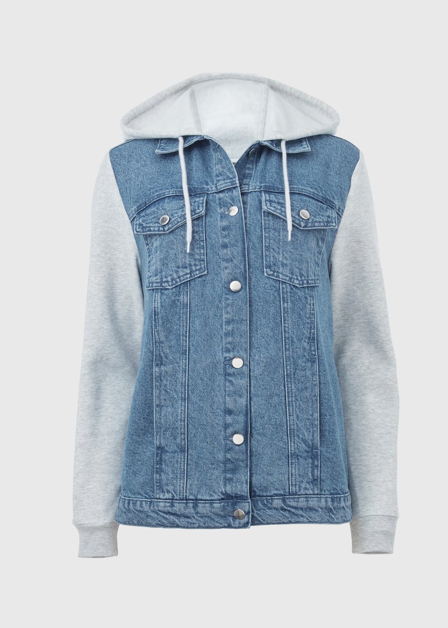 Blue Denim Jersey Jacket