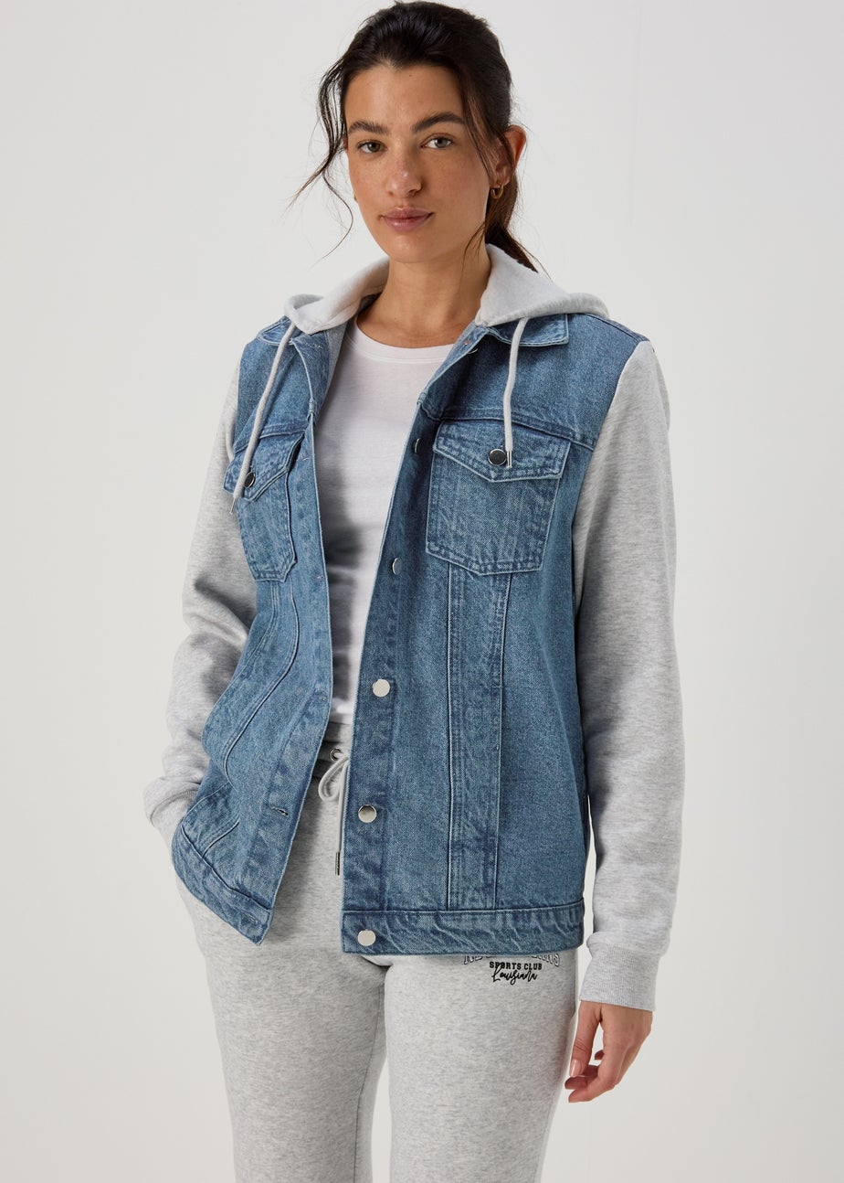 Blue Denim Jersey Jacket