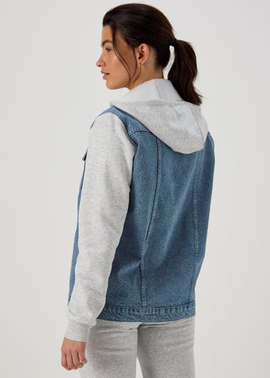 Blue Denim Jersey Jacket