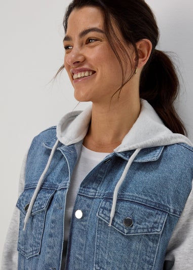 Blue Denim Jersey Jacket