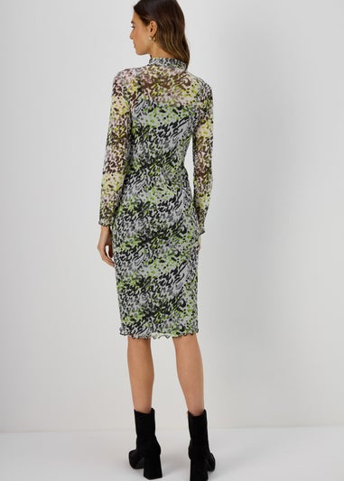 Multicolour Mesh Column Midi Dress