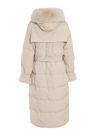 Quiz Stone Padded Long Line Jacket