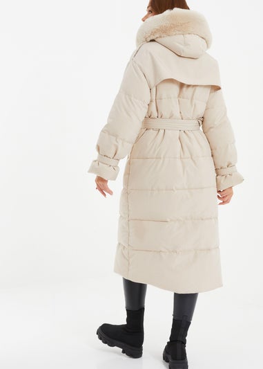 Quiz Stone Padded Long Line Jacket