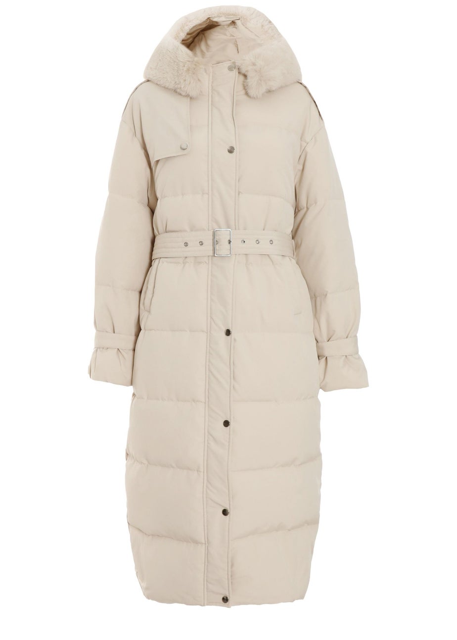 Quiz Stone Padded Long Line Jacket