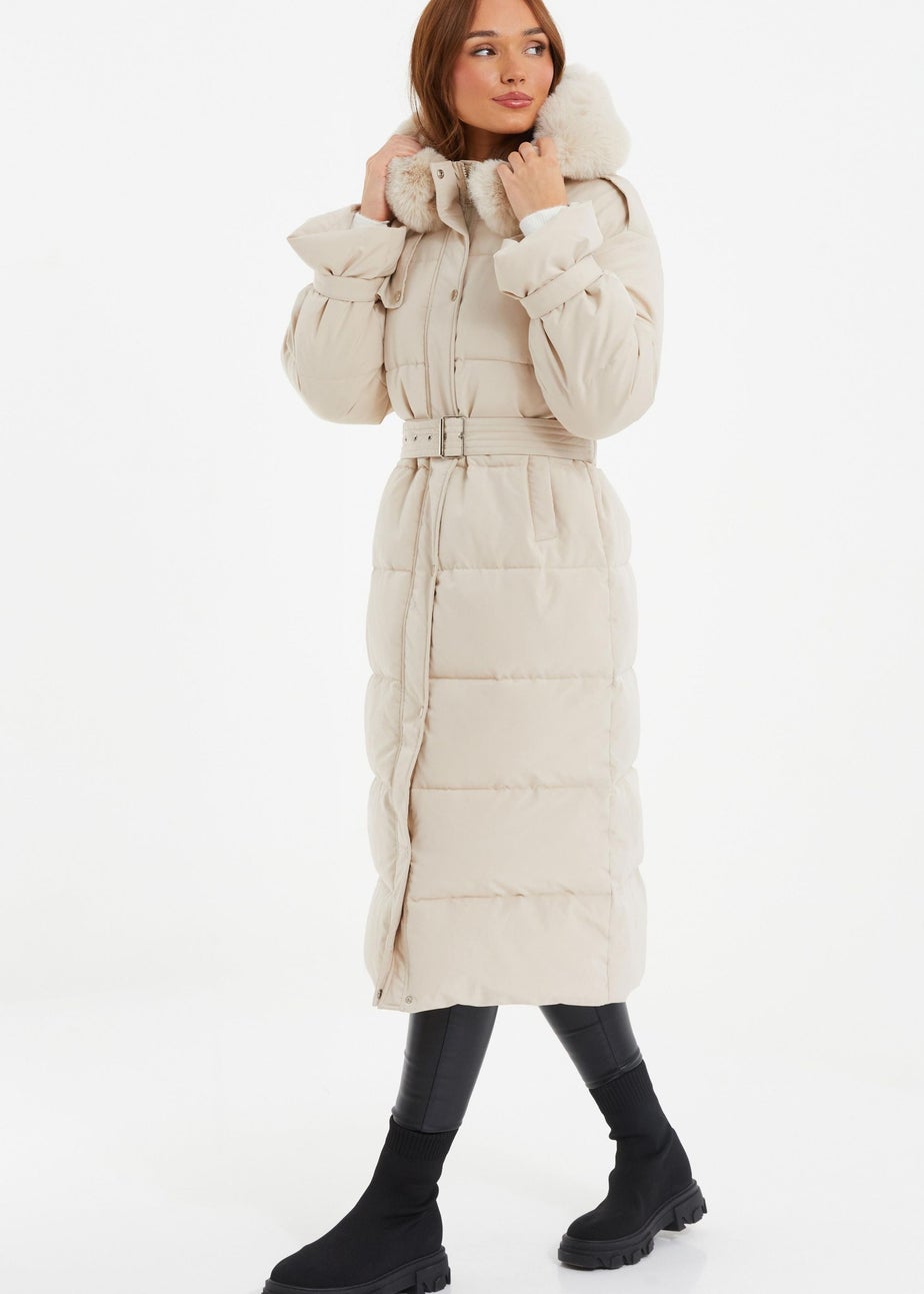 Quiz Stone Padded Long Line Jacket