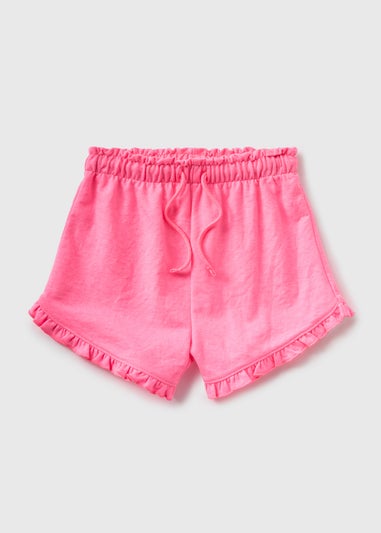 Girls Hot Pink Sweat Shorts (1-7yrs)